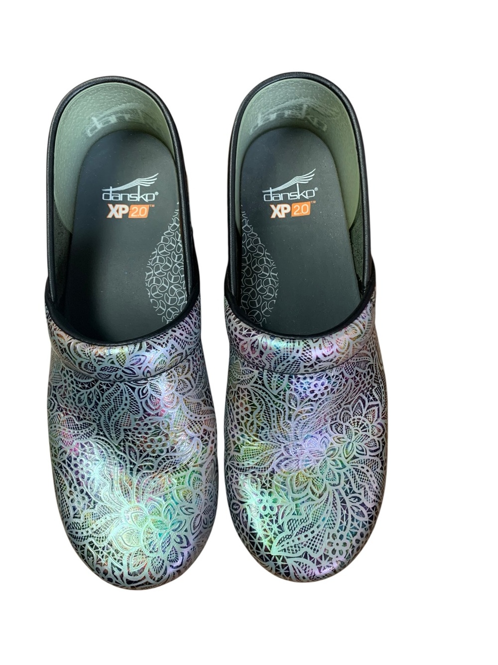 Dansko XP 2.0 size 40 9.5 10 Iridescent Floral Clog in Multicolor